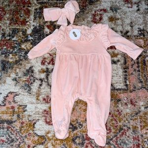 Mud Pie Pink Velour Set